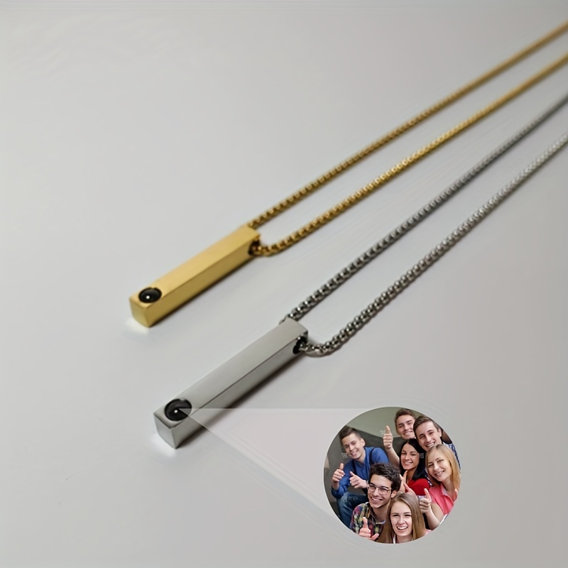 Custom Photo Projection Necklace Personalized Pendant Gift